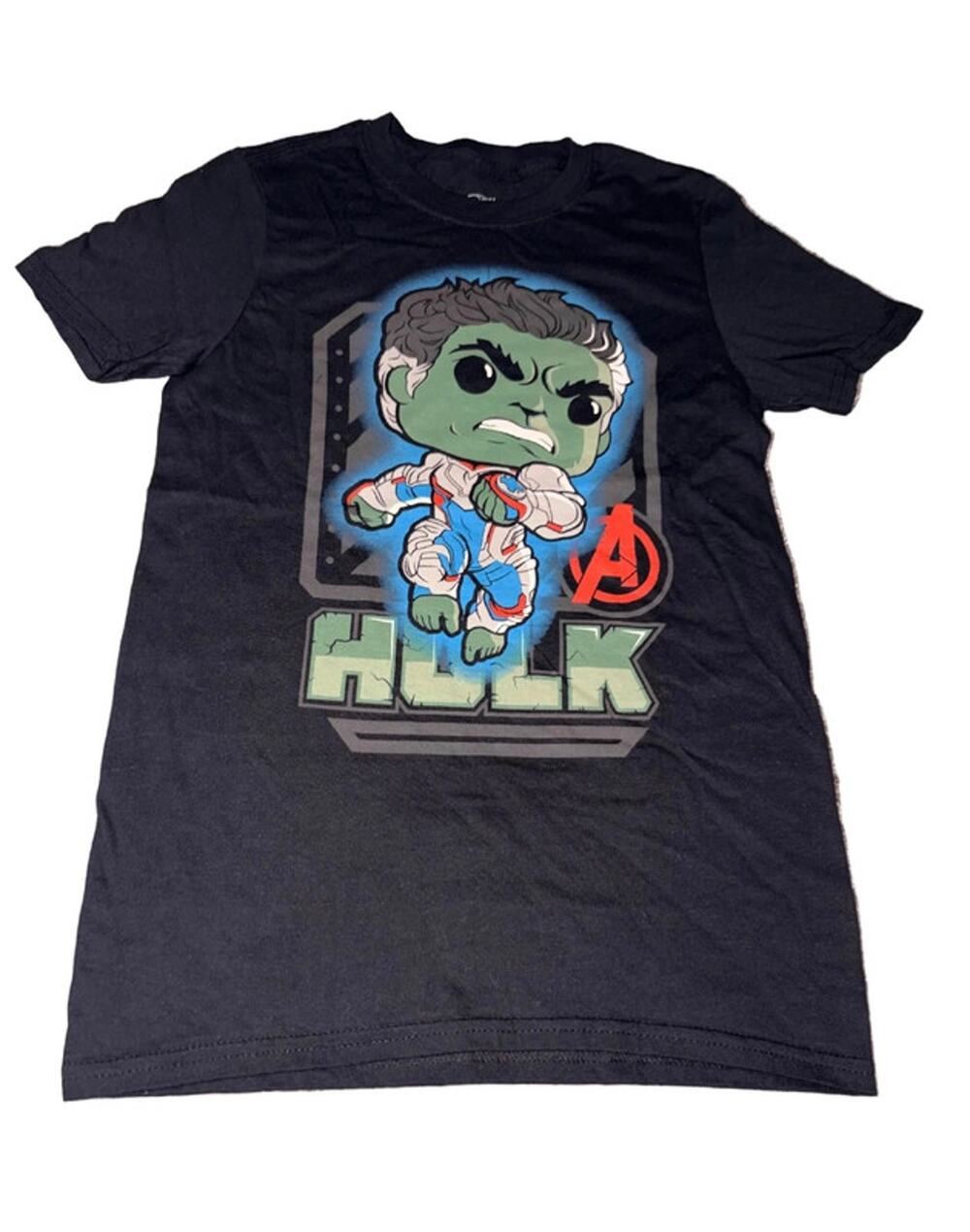 Funko Pop Avengers Hulk Shirt Black Short Sleeve Womens NWOT Extra Small XS